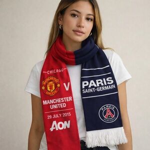 Manchester United vs Paris Saint-Germain Scarf